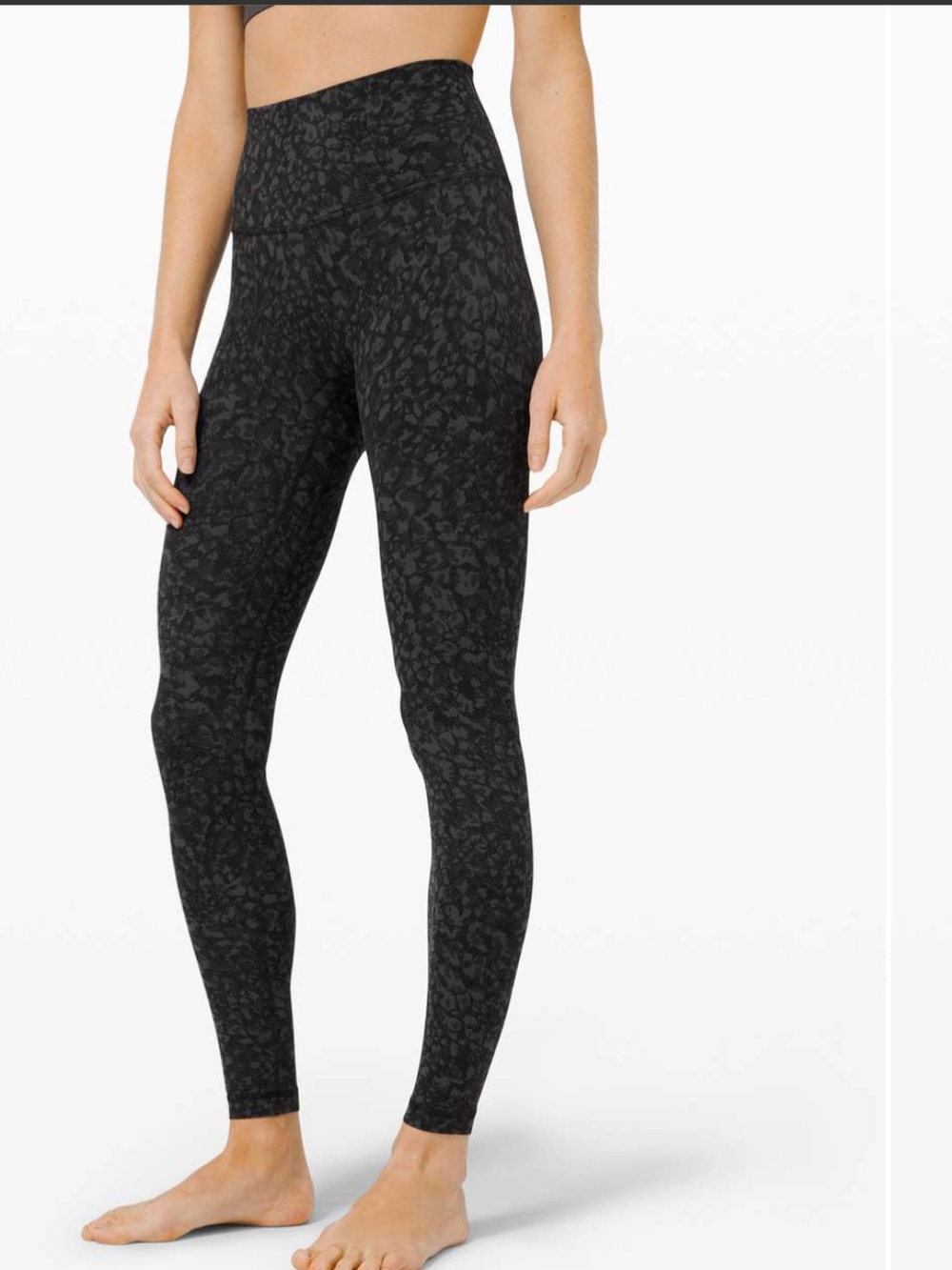 Lululemon Align Pant 28” Wild Thing Camo Deep Coal Multi Size 8